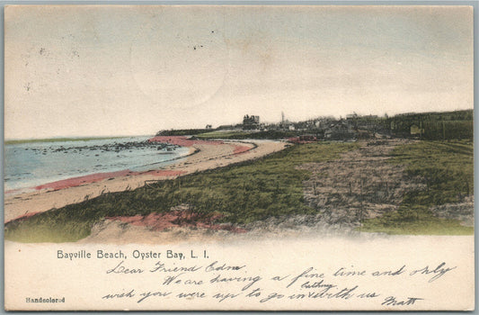 OYSTER BAY LI NY BAYVILLE BEACH ANTIQUE POSTCARD