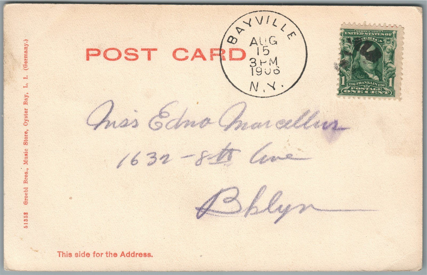OYSTER BAY LI NY BAYVILLE THE ARLINGTON ANTIQUE POSTCARD