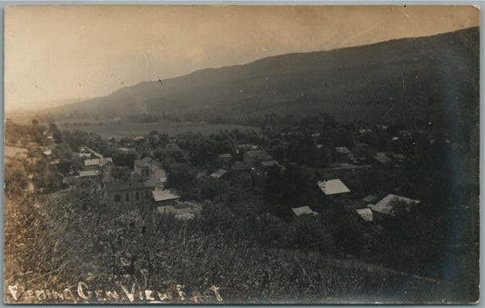 FLEMING NY GENERAL VIEW ANTIQUE REAL PHOTO POSTCARD RPPC