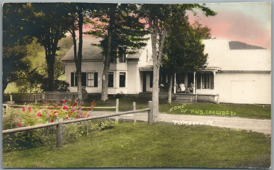 PLYMOUTH NY PRESIDENT COOLIDGE HOME ANTIQUE REAL PHOTO POSTCARD RPPC