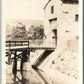 NIAGARA NY OLD FORT MOAT DRAWBRIDGE ANTIQUE REAL PHOTO POSTCARD RPPC
