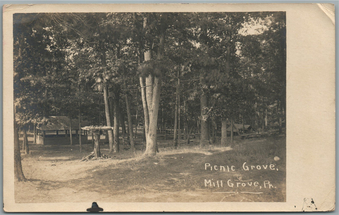MILL GROVE PA ANTIQUE REAL PHOTO POSTCARD RPPC