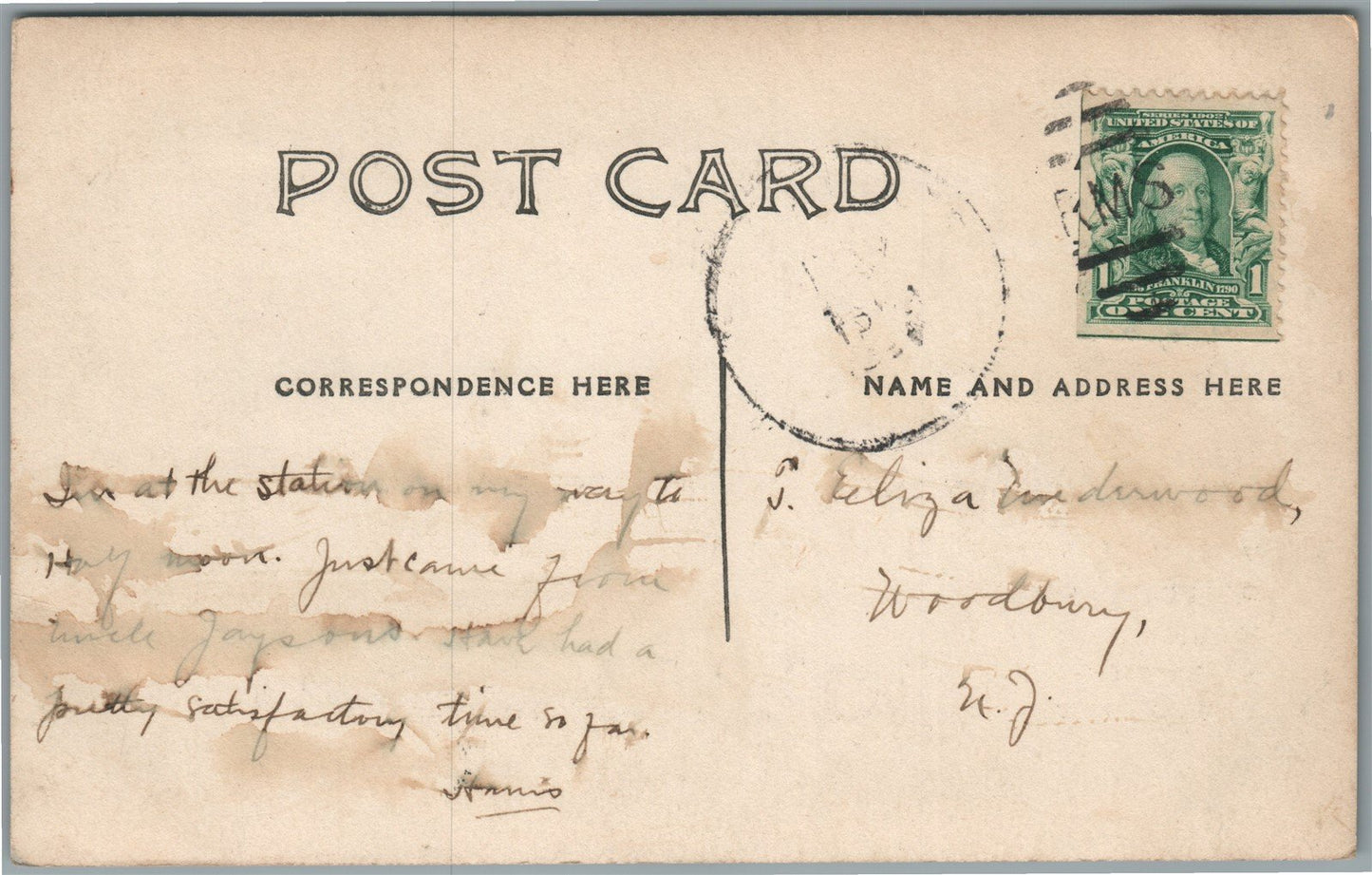 FLEMING PA CHESTNUT STREET ANTIQUE REAL PHOTO POSTCARD RPPC