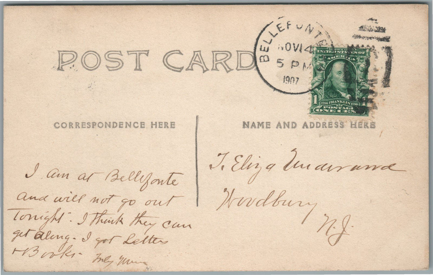 BELLEFONTE PA SCENE ANTIQUE REAL PHOTO POSTCARD RPPC