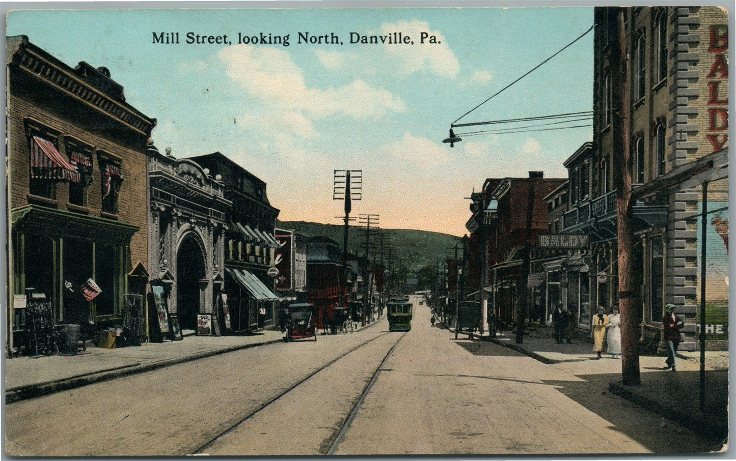 DANVILLE PA MILL STREET ANTIQUE POSTCARD