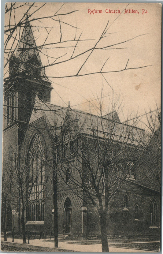 MILTON PA REFORM CHURCH ANTIQUE POSTCARD