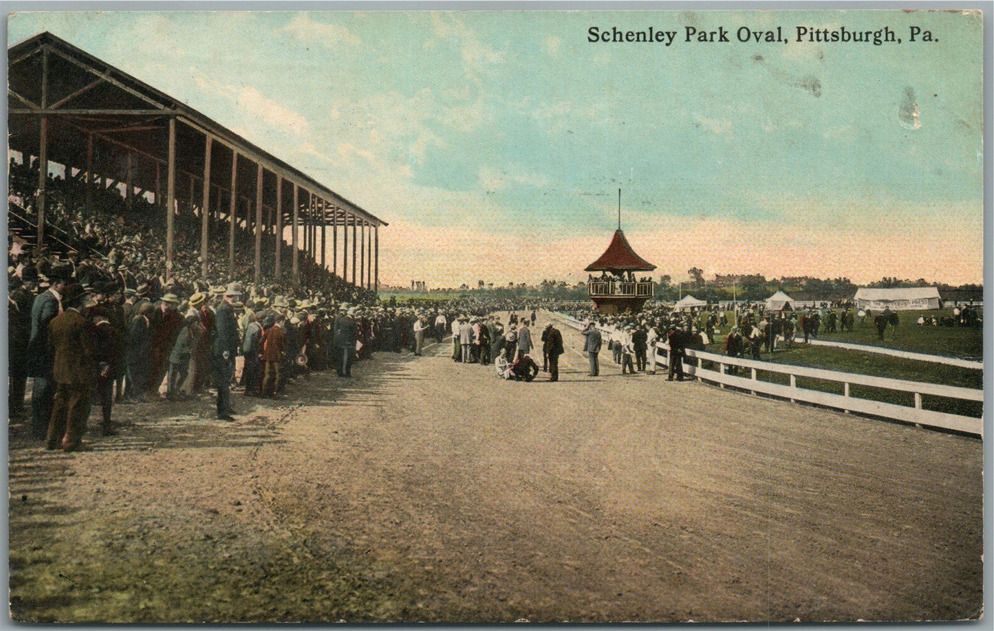 PITTSBURGH PA SCHENLEY PARK OVAL ANTIQUE POSTCARD