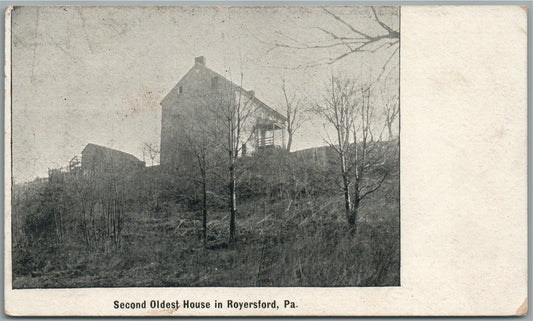ROYERSFORD PA SECOND OLDEST HOUSE ANTIQUE POSTCARD
