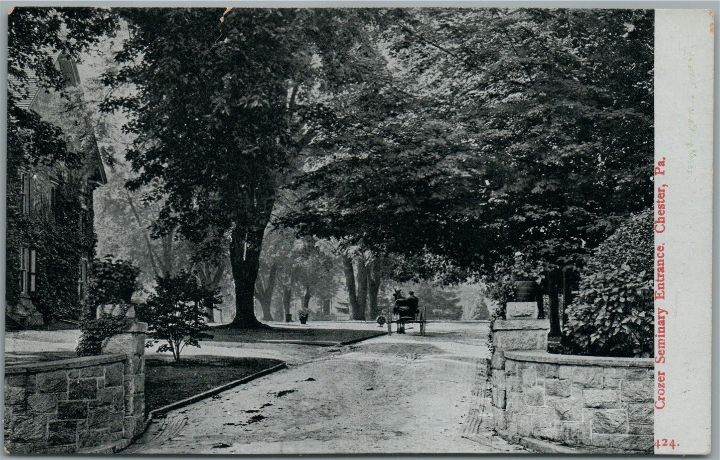 CHESTER PA CROZER SEMINARY ANTIQUE POSTCARD