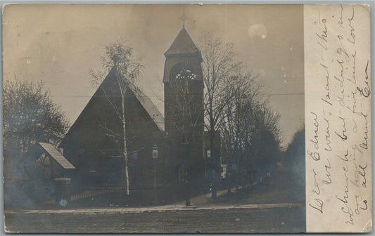 PHILMONT CHURCH PA ? ANTIQUE REAL PHOTO POSTCARD RPPC