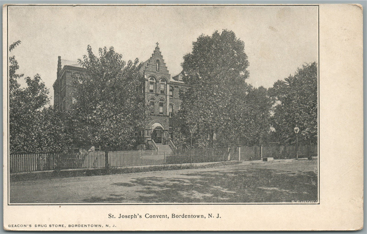BORDENTOWN NJ ST.JOSEPH'S CONVENT ANTIQUE POSTCARD