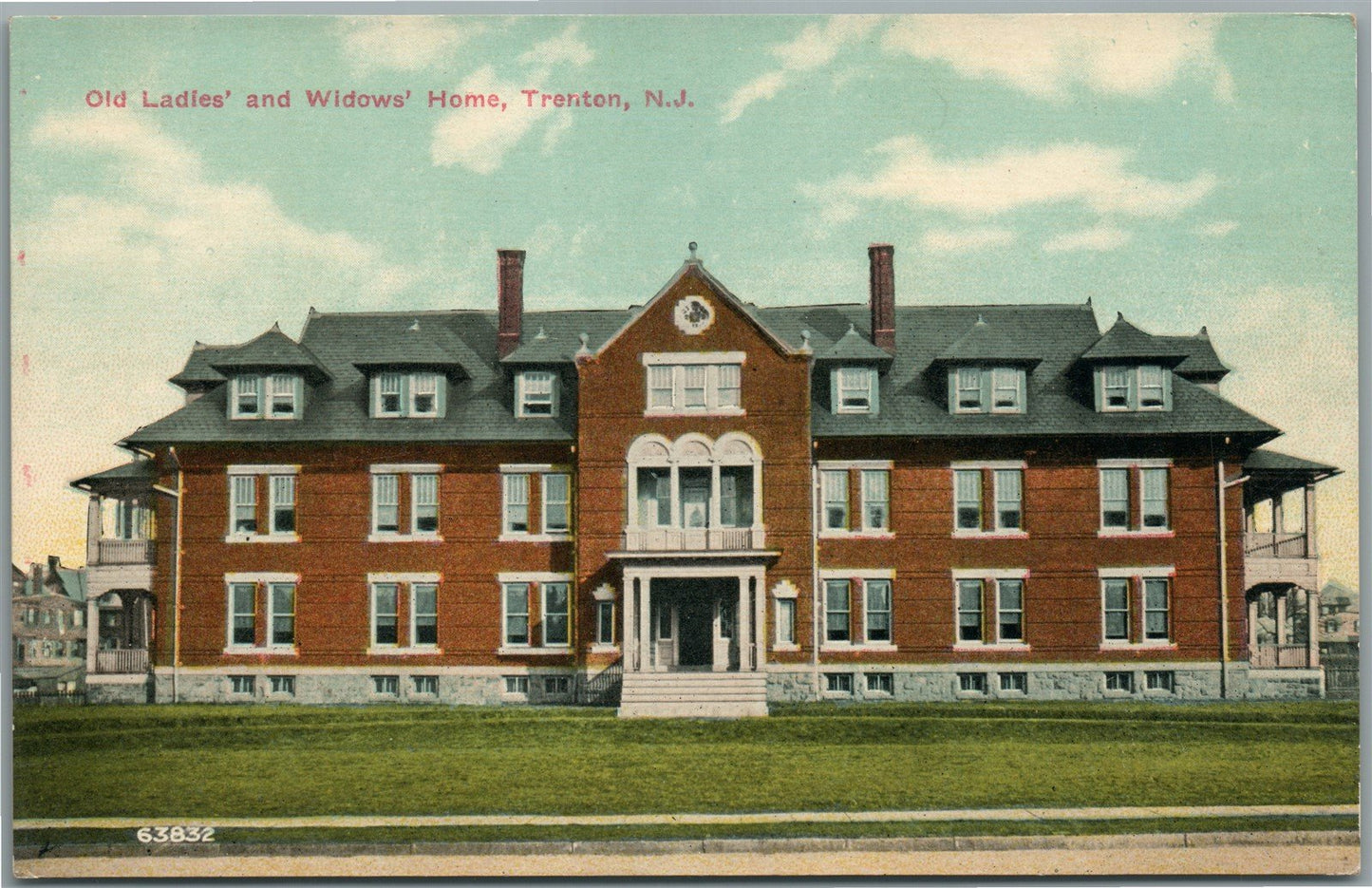 TRENTON NJ OLD LADIES' AND WIDOWS' HOME ANTIQUE POSTCARD
