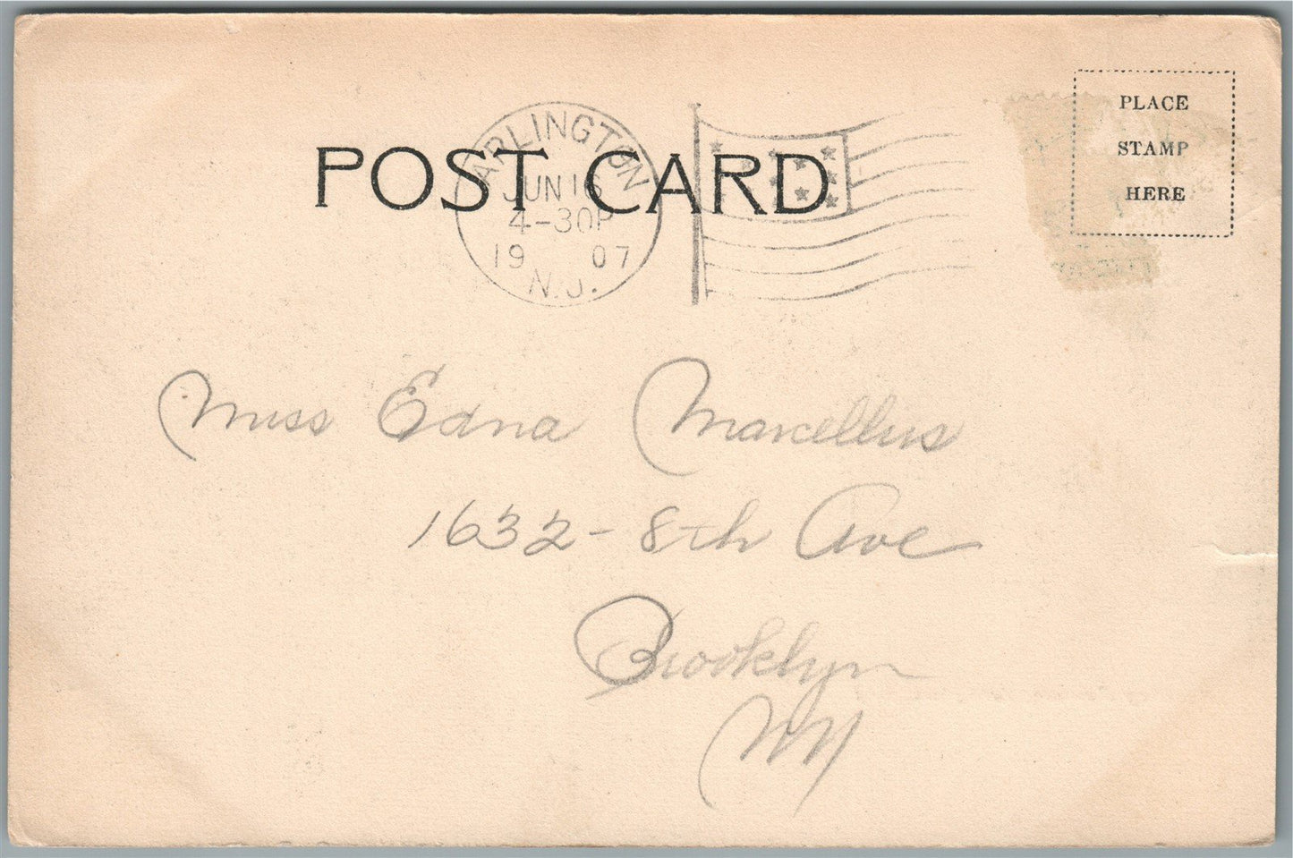 ARLINGTON NJ KEARNEY AVENUE ANTIQUE POSTCARD