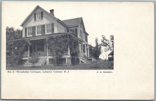 LIBERTY CORNER NJ WOODSIDE COTTAGE ANTIQUE POSTCARD