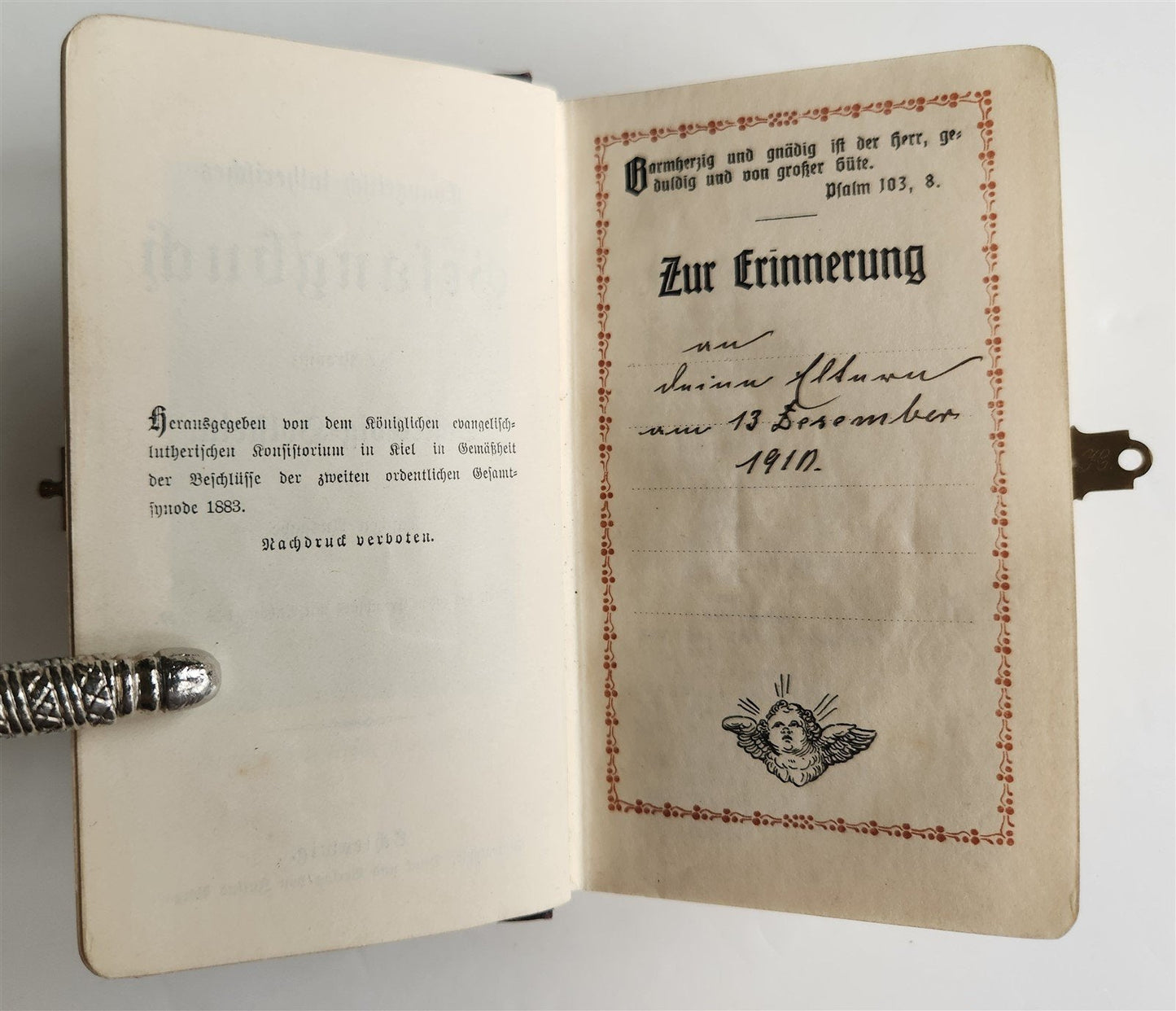 1900s GERMAN HYMNAL antique EVANGELISCH-LUTHERISCHES GESANGBUCH