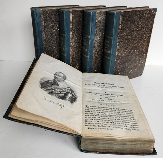 1838 GALLERY OF CHRISTIAN CHURCH REFORMERS in GERMAN antique 5 VOLS illustrated