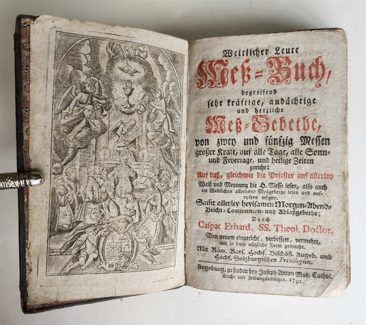1791 PRAYER BOOK in GERMAN antique MESS-BUCH