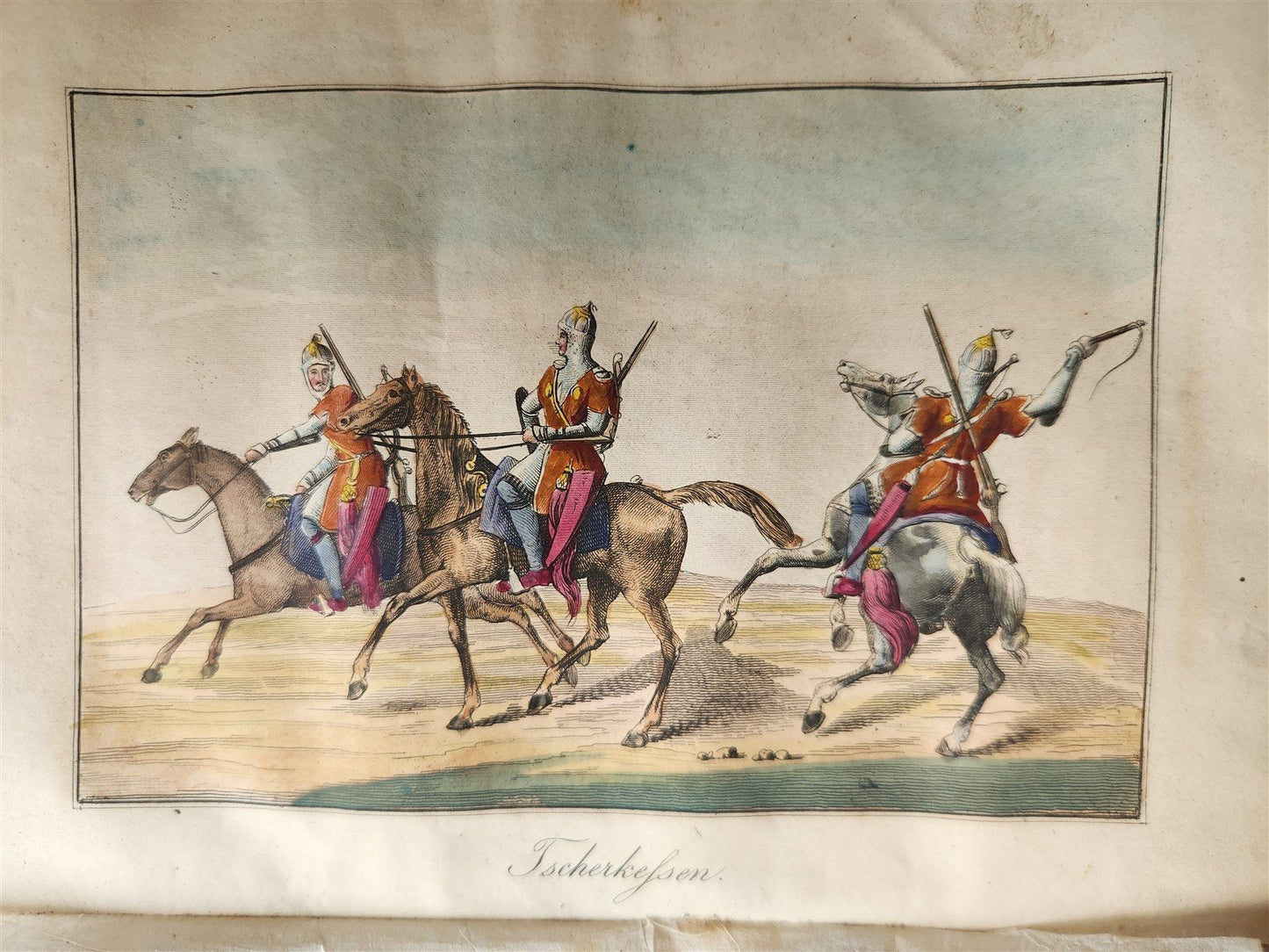 1840 PEOPLES of EARTH LIFE CUSTOMS HABITS in GERMAN antique 2 VOLS illustrated