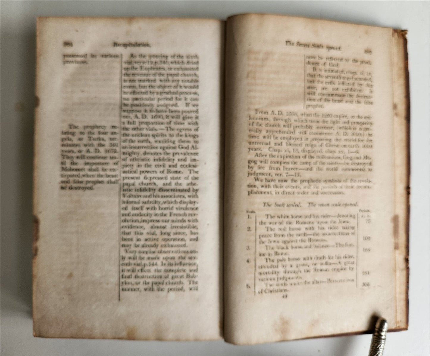 1814 EXPLANATION of PRINCIPAL TYPES THE PROPHECIES from BIBLE antique AMERICANA