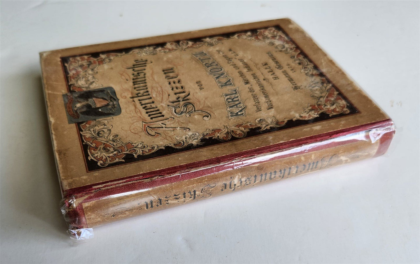 1876 AMERICAN SKETCHES in GERMAN by Karl Knortz AMERIKANISCHE SKIZZEN antique