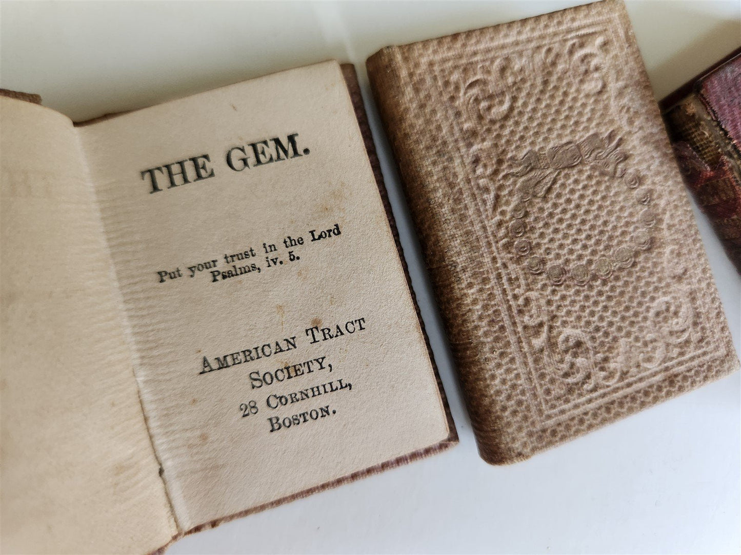 1860s MINIATURE BOOKS LOT of 5 CIVIL WAR ERA antique AMERICANA General Tom Thumb