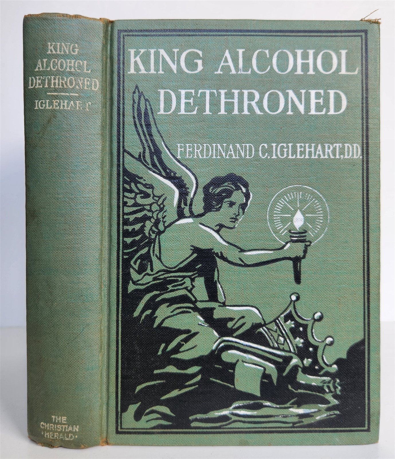 1917 KING ALCOHOL DETHRONED by Ferdinand Cowle Iglehart antique