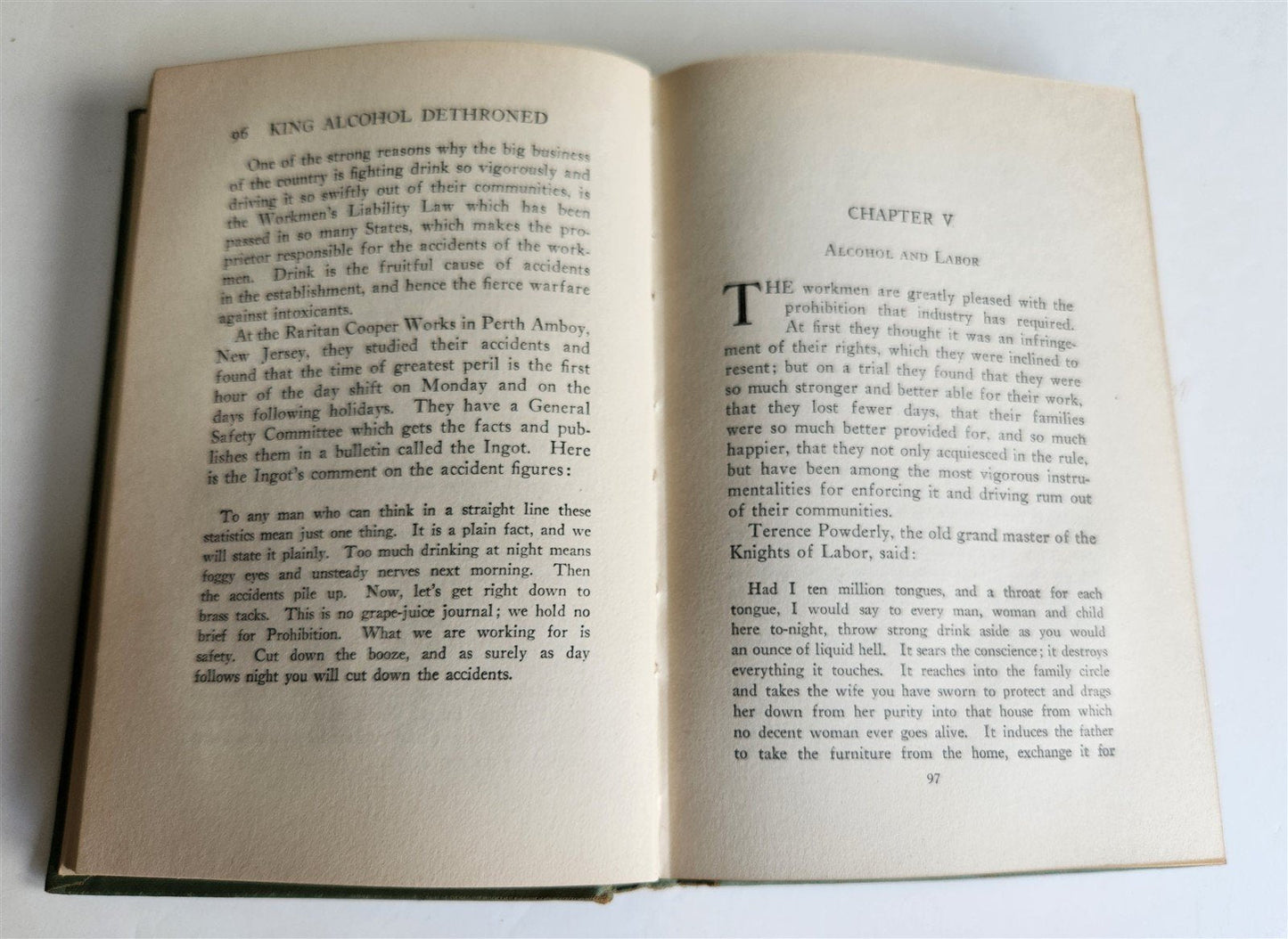 1917 KING ALCOHOL DETHRONED by Ferdinand Cowle Iglehart antique