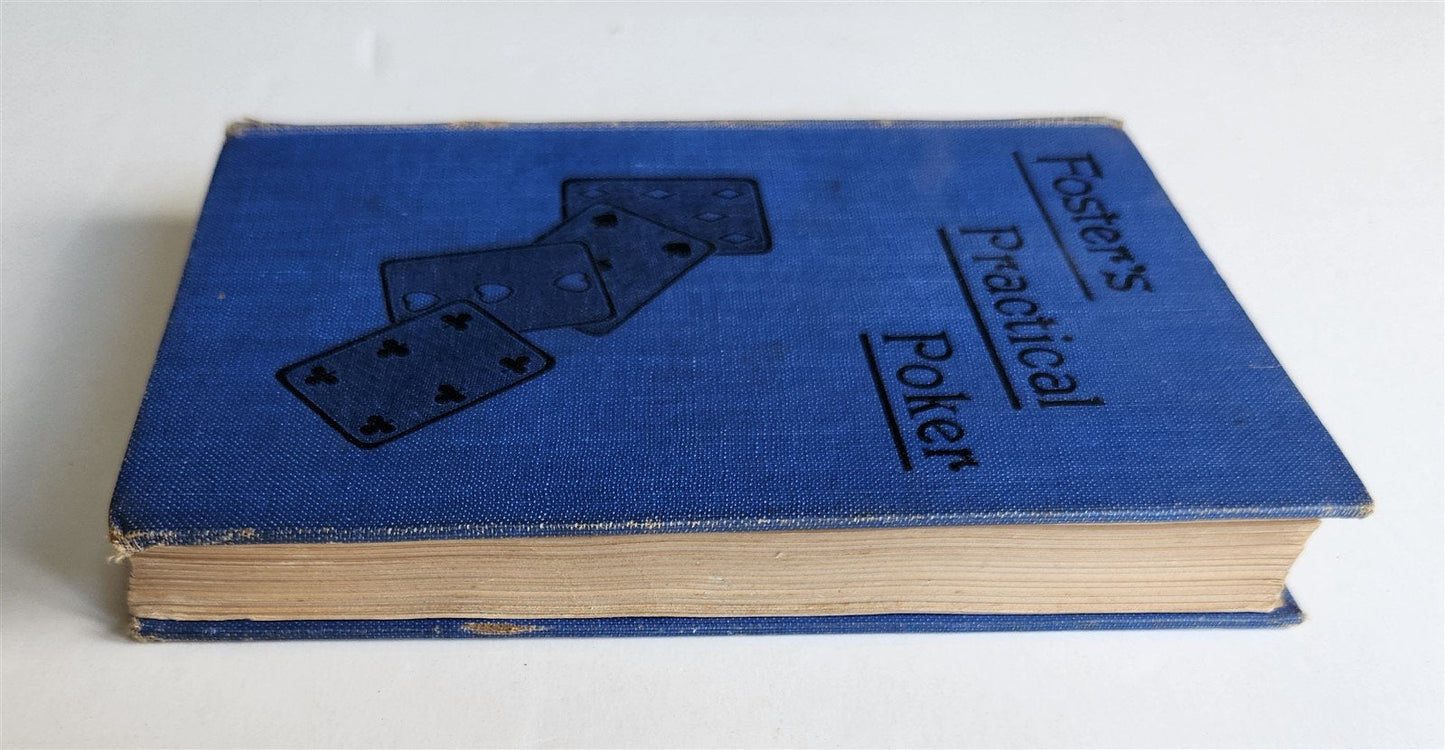 1922 PRACTICAL POKER by R.F. FOSTER antique ILLUSTRATED
