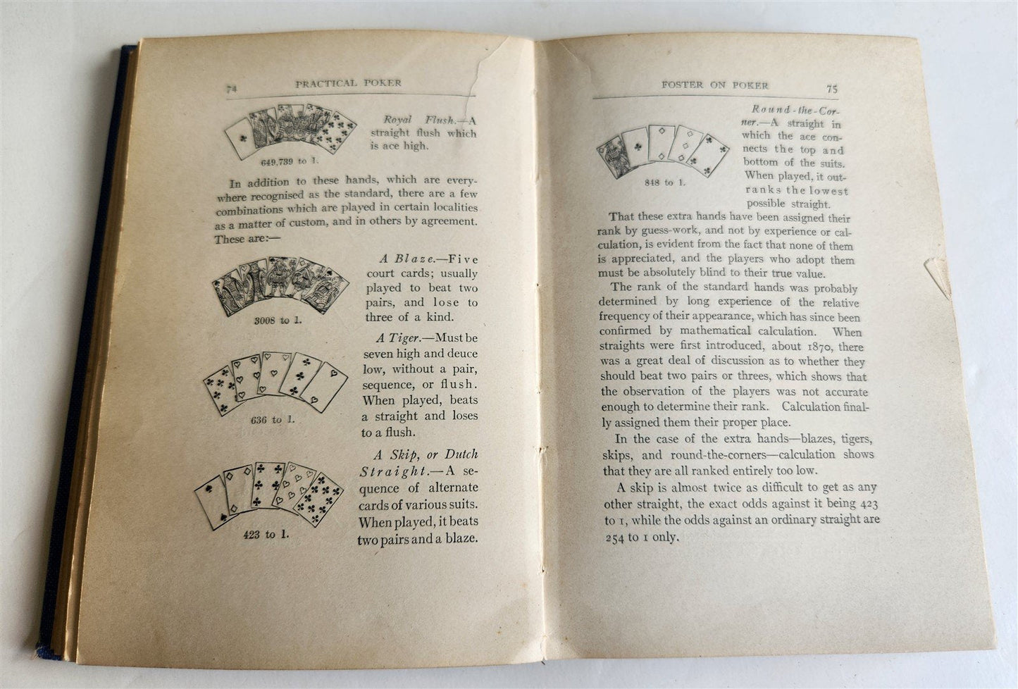1922 PRACTICAL POKER by R.F. FOSTER antique ILLUSTRATED