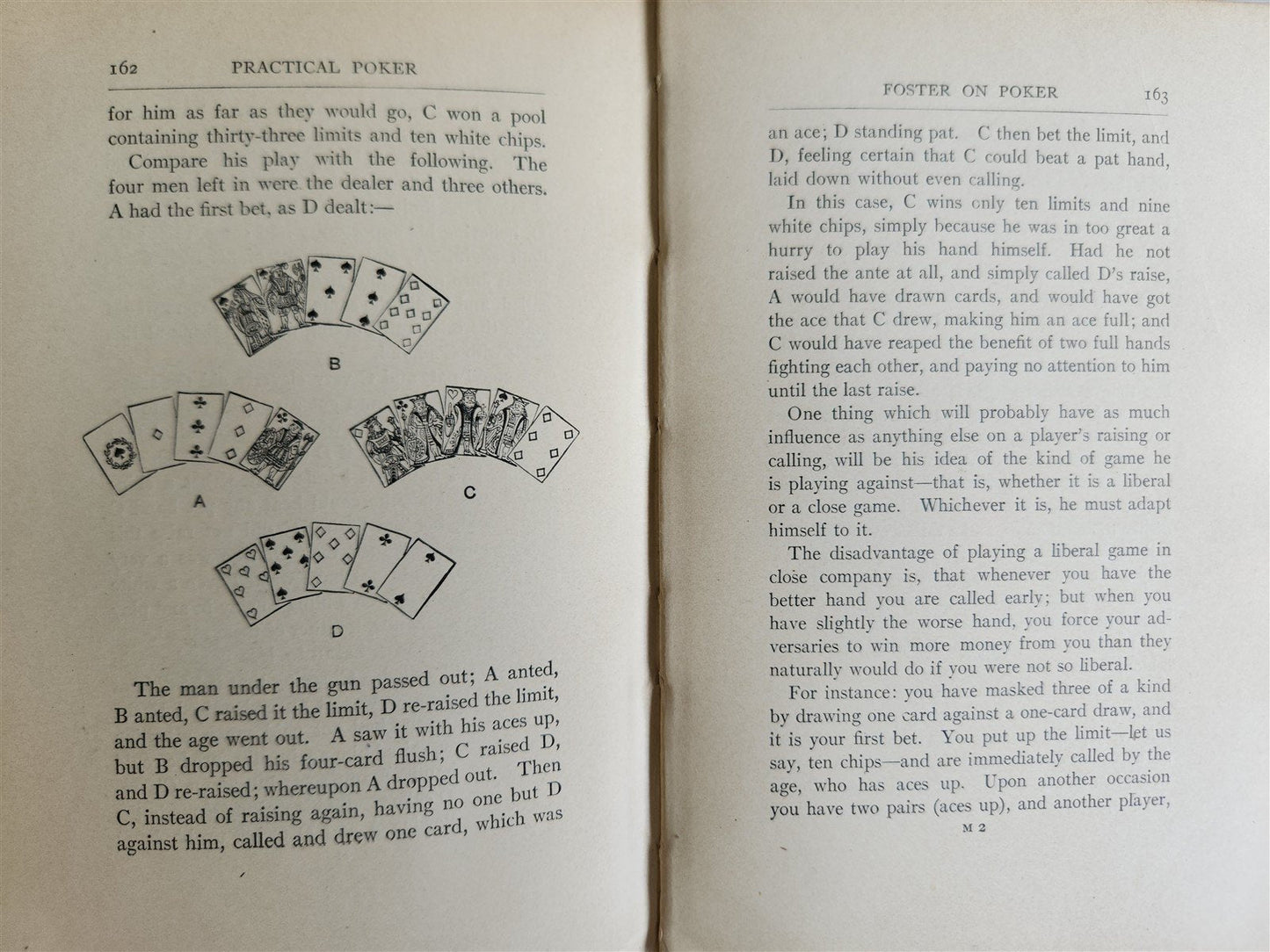 1922 PRACTICAL POKER by R.F. FOSTER antique ILLUSTRATED