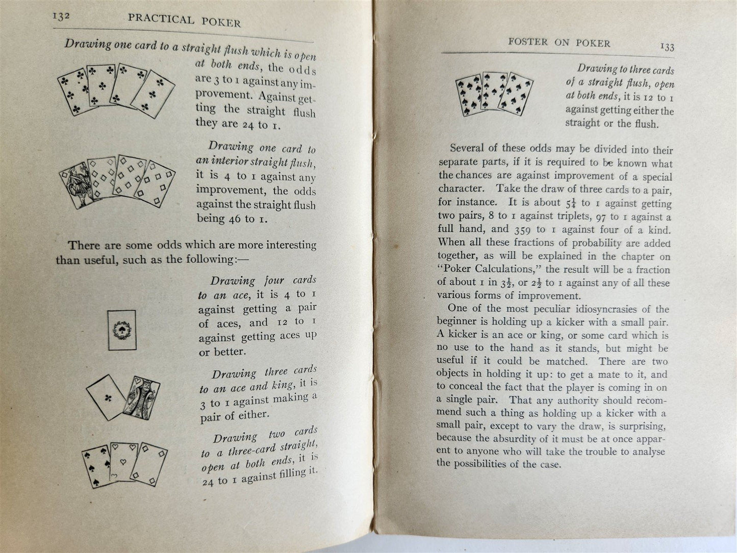 1922 PRACTICAL POKER by R.F. FOSTER antique ILLUSTRATED