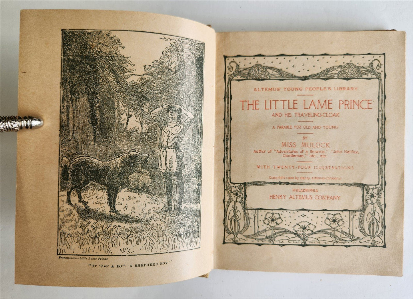 1915 LITTLE LAME PRINCE & his traveling cloak antique ILLUSTRATED CHILDRENS BOOK