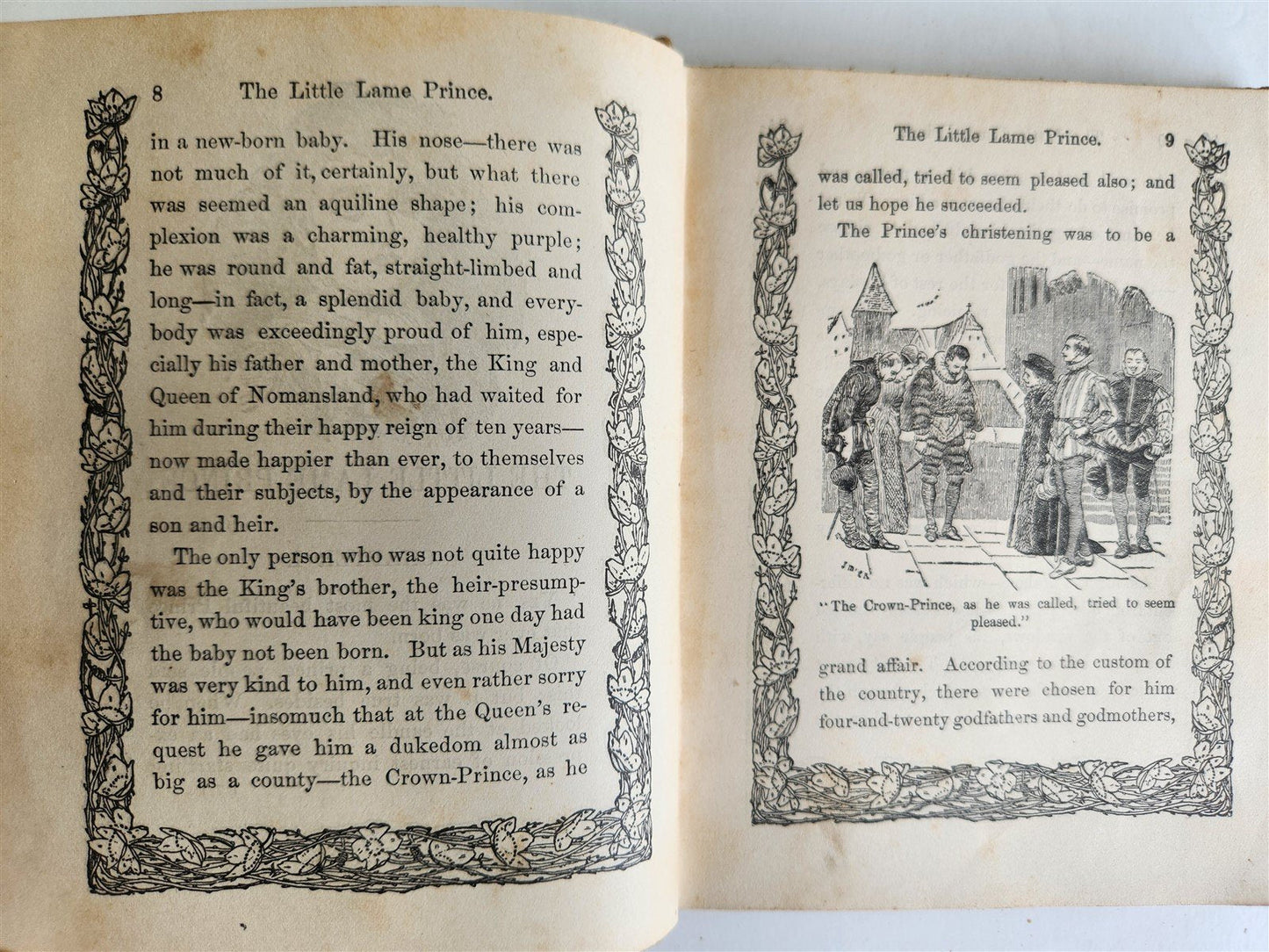1915 LITTLE LAME PRINCE & his traveling cloak antique ILLUSTRATED CHILDRENS BOOK