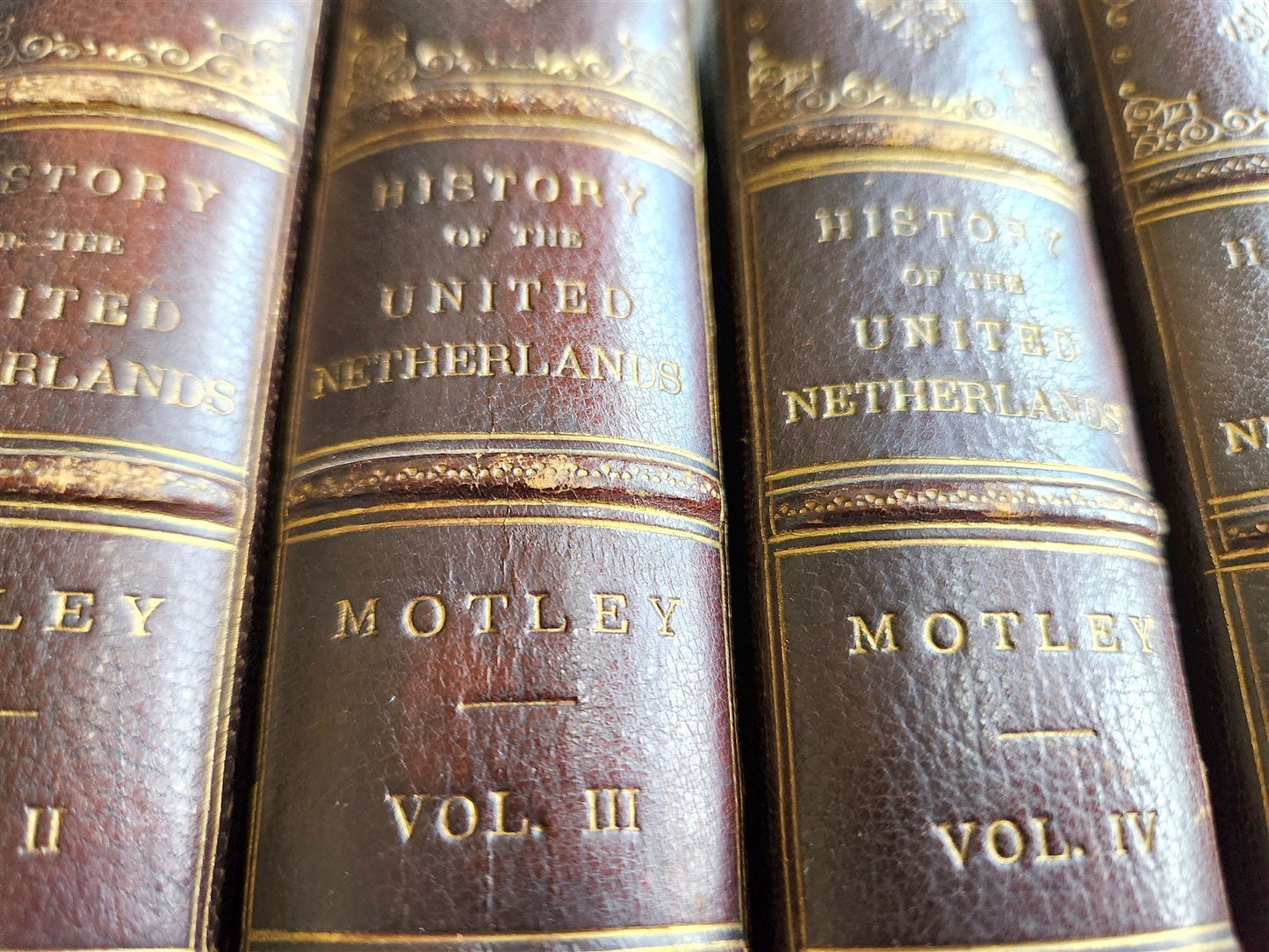 1888 HISTORY OF THE UNITED NETHERLANDS 4 volumes ANTIQUE in ENGLISH