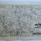 18th CENTURY A MAP OF THE SEAT OF WAR ON THE RHINE in GERMANY 1759 antique