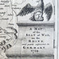 18th CENTURY A MAP OF THE SEAT OF WAR ON THE RHINE in GERMANY 1759 antique