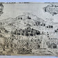 18th CENTURY SMALL MAP OF FRASCTI ITALY antique FRASCATI CITTA di CAMPAGNY