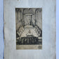 17th CENTURY ENGRAVING HUGH LUPUS'S COURT OF COUNTY-PALATINE of CHESTER antique