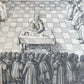 17th CENTURY ENGRAVING HUGH LUPUS'S COURT OF COUNTY-PALATINE of CHESTER antique