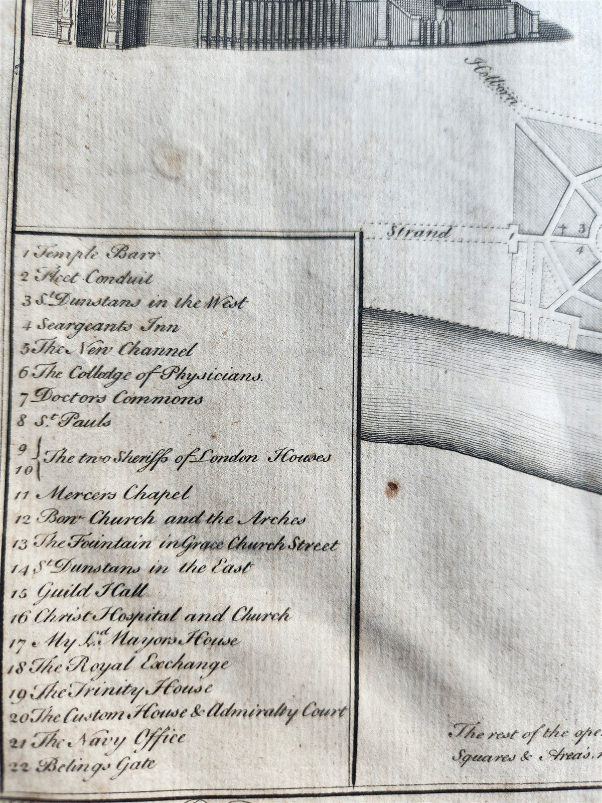 1784 Sir John Evelyn's Plan for Rebuilding London after Great Fire in 1666