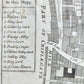 1720 Cheape Ward With its Division into Parishes ANTIQUE engraving LONDON MAP