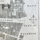 1720 Cheape Ward With its Division into Parishes ANTIQUE engraving LONDON MAP