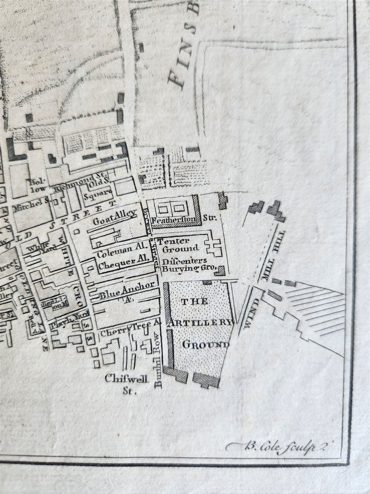 1772 NEW AND ACCURATE SURVEY OF THE PARISHES ANTIQUE engraving LONDON MAP
