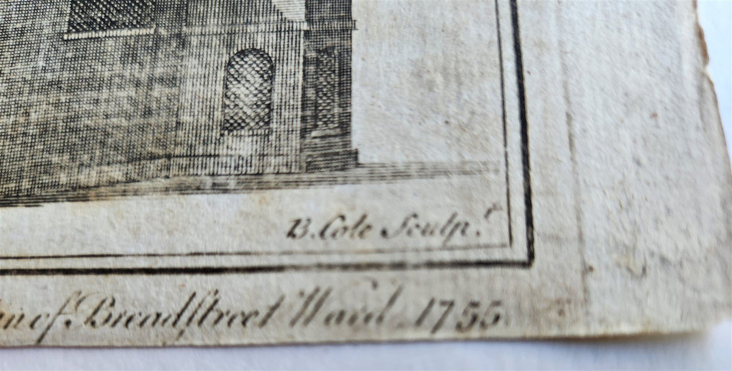 1772 NEW AND ACCURATE SURVEY OF THE PARISHES ANTIQUE engraving LONDON MAP