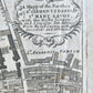 1720s MAP of LONDON antique MAPP OF PARISHES of ST.CLEMENTS DANES ST.MARY SAVOY