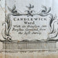 1754 MAP of LONDON antique LANGBORNE & CANDLEWICK WARD