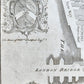 1754 MAP of LONDON antique BILLINGSGATE WARD and BRIDGE WARD WITHIN PARISHES