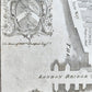 1754 MAP of LONDON antique BILLINGSGATE WARD and BRIDGE WARD WITHIN PARISHES