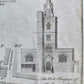 1754 MAP of LONDON antique BILLINGSGATE WARD and BRIDGE WARD WITHIN PARISHES
