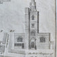 1754 MAP of LONDON antique BILLINGSGATE WARD and BRIDGE WARD WITHIN PARISHES